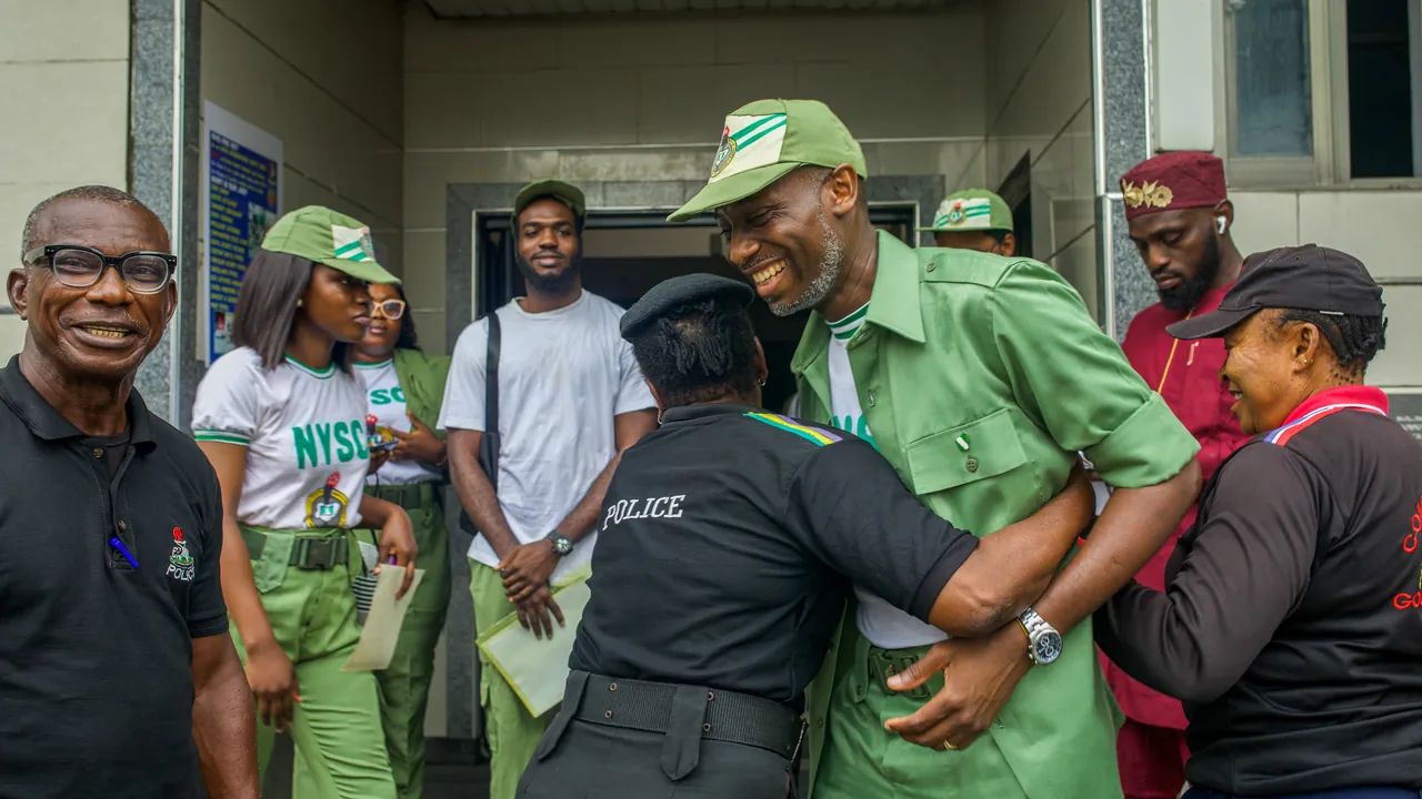 Sending off corps members at the NYSC secretariat